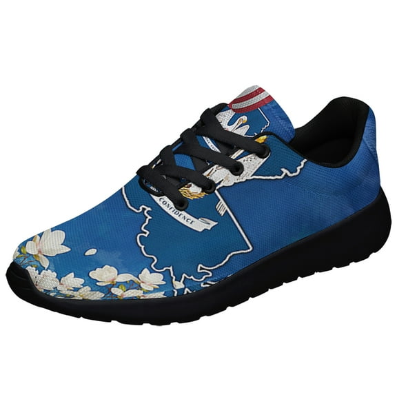 Louisiana Magnolia Flower Shoes Sneakers Black Size 3.5