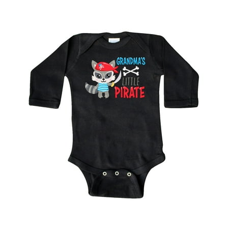 

Inktastic Grandma s Little Pirate Cute Raccoon with Sword Gift Baby Boy or Baby Girl Long Sleeve Bodysuit