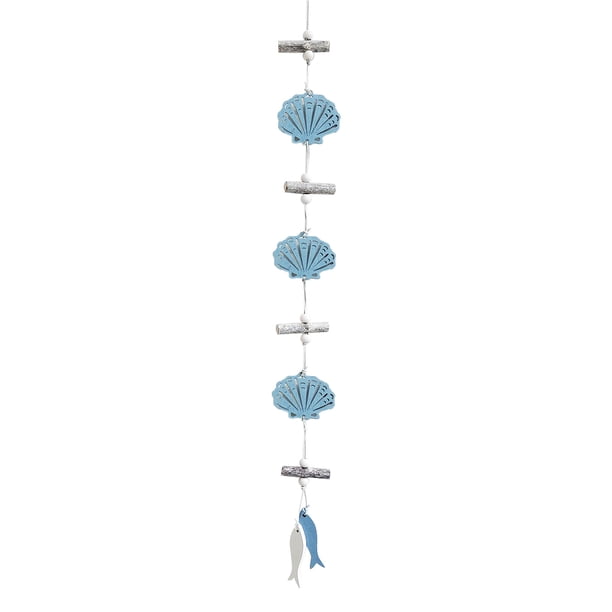Colgante De Madera Estilo Oceánico Colgante Creativo Estilo Mediterráneo Para Decoración Del Hogar Con Forma De Pez Y Vieira