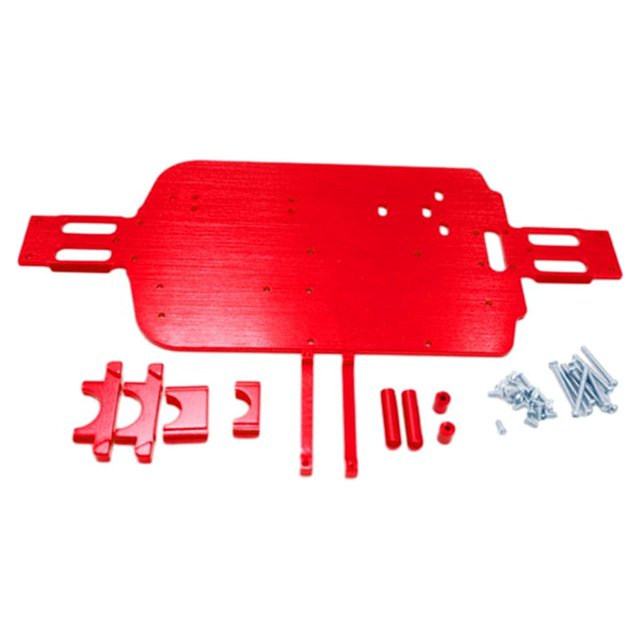 Chasis confiable Bewildely 1 Uds de aleación de aluminio para 1/18 RC Wltoys A959 A979 A969 959B 969B 979B Rojo