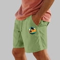 thumbnail image 2 of Pantalones Cortos para Hombre Cintura Elástica con Bolsillos Color Sólido Casual Cordón Suelto Pantalones Cortos de Ejercicio, 2 of 4
