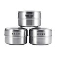 thumbnail image 4 of Juego De Tarros Magnéticos Para Especias Con Pegatinas, Latas De Especias De Acero Inoxidable, Contenedor De Almacenamiento De Especias, Aerosoles Para Condimentos De Pimienta, Herramientas Scienceny HA015042-00, 4 of 6