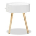 thumbnail image 4 of Baxton Studio Table d'Appoint en Bois Blanc avec 1 Tiroir, 4 of 8