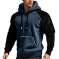 thumbnail image 4 of WILLBEST Sudadera con Capucha y Forro Europeo para Hombre, Otoño/Invierno, con Bloqueo De Color y Extra XGrande, 4 of 6