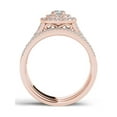 thumbnail image 3 of 1 Carat T.W. Diamond Double Halo 10kt Rose Gold Engagement Ring Set, 3 of 5