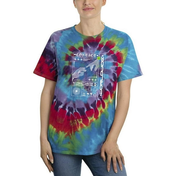 Touch Of Hands Techno Style Tie Dye Spiral Women -Image by Shutterstock, Female XX-Large