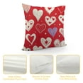thumbnail image 4 of HENGT  Valentines Day Pillow Cover,White Hearts Decorations Holiday Farmhouse Decorative Pillow Case for Sofa Couch Decor, 4 of 5