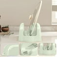 thumbnail image 6 of Pot Lid Holder and Utensil Organizer, Drainage Storage Rack for Countertop, Vertical Space Saving Kitchen Tool Storage with Drip Tray, Secured Lid Stand for Spatula Spoon Chopsticks, 6 of 6