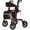 Red, variant on Xlluproid Foldable Rollator Walkers with Seat for Seniors,350 lb Capacity,8'' Big Wheels,6-Position Height