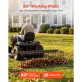 thumbnail image 2 of 60" Tow Behind Landscape Rake, 3-Point Hitch Lawn Dethatcher Rake, 2 of 11