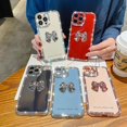 thumbnail image 2 of Ubiuo Cute Iphone 13 Pro Max Case For Women & Girls, Glitter Golden Plated 3d Bowknot Case With Diamond Rhinestone, Slim Soft Full Camera Lens Cover P, 2 of 4