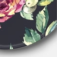 thumbnail image 3 of Designart - Red VIntage Roses and Berries On Black - Farmhouse Metal Circle Wall Art, 3 of 5