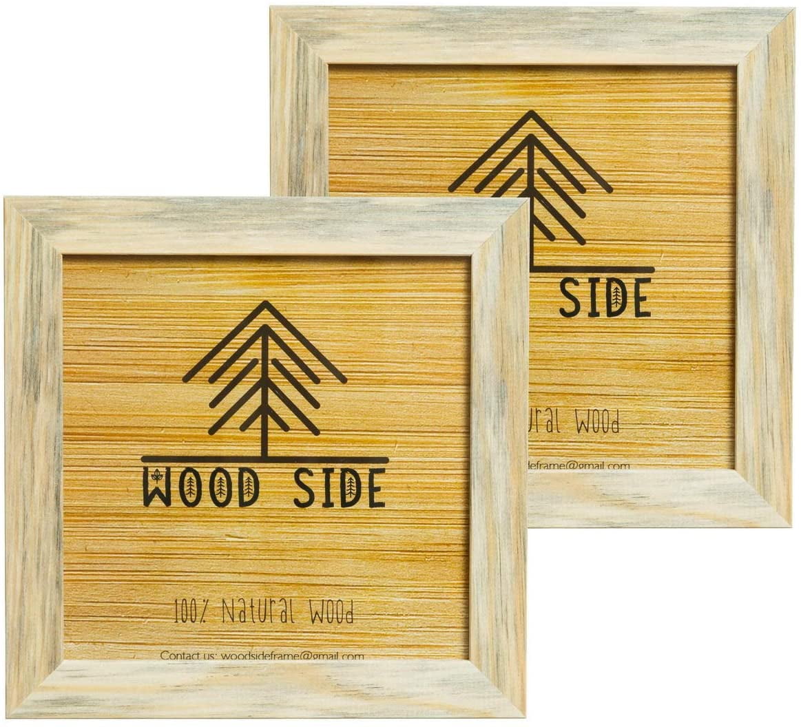 Rustic Wooden Square Picture Frames 4x4 Set of 2100 Natural Solid