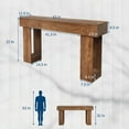 thumbnail image 3 of Garvee 63 in Long Console Table for Entryway, Wood Rectangular Sofa Table Behind The Couch, Farmhouse Entryway Tables for Entrance, Hallway, Living Room, Foyer, Rustic Natural Color, 3 of 7