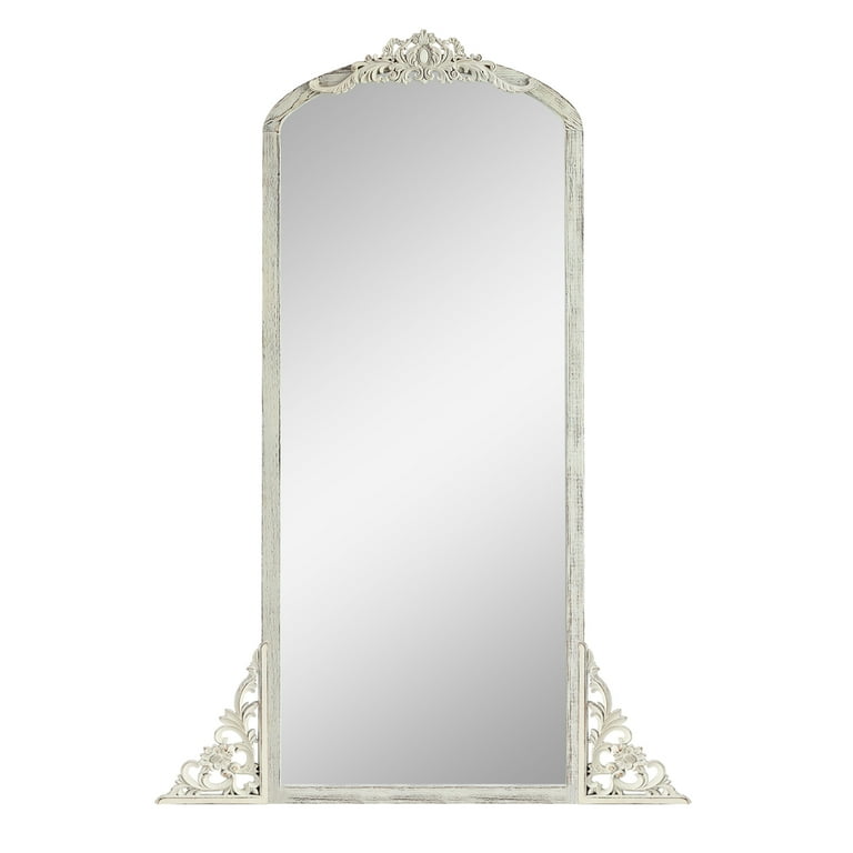 マリル AR+AR,CHR 101枚 64x22 Arch Full-Length Vintage Mirror, Weathered White