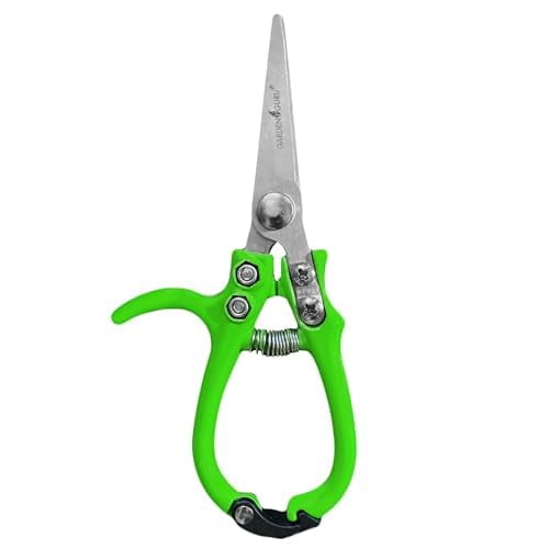 GARDEN GURU Ergonomic Garden Snips Clippers – Professional Hand Pruner Pruning Shear with Comfort Grip Handles for Gardening Trimming and Yard Work – High Carbon Steel (2 Pack)
