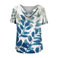 thumbnail image 5 of Enjoytime Womens Tops Trendy Vintage Printed V-Neck Short Sleeve Shirts Summer Spring Fashion 2026 Business Casual Blouses Light Blue L, 5 of 6