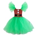 thumbnail image 1 of PMVFHDE Robes Filles Enfant Filles Robe de Concours Noël Fête Point Mignonne Robe Robes Bandeau Ensemble Vert Clair,4-5 Ans, 1 of 5