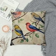thumbnail image 2 of COMIO  Birds Vintage Pillowcase Pillow Cover Protector Pillow Sham Floral Flowers Spring Summer Beige Standard Pillow Case with Zipper for Throw Pillow, 2 of 5