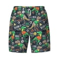 thumbnail image 4 of Lsque Mens Swim Trunks Dinosaur Plays Soccer Pattern - Bathing Suit Compression Liner - Beach Swim Shorts Swimwear - (S-3XL) - Stretch Quick Dry -XX-Large, 4 of 9