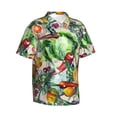 thumbnail image 2 of Uemuo Vegan1 Printed Regular Fit Short Sleeve Casual Hawaiian Shirt for Men,Aloha shirt,Tropical shirt,Floral print shirt,Vacation Beach shirt-Large, 2 of 9