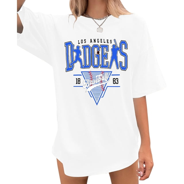 Camiseta ASTANFY de béisbol para mujer, talla grande, blanca