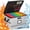 Grey-1 Layer, variant on 2 Layer File Box With Lock  Portable Document Organizer Handle Fireproof For Home Office Legal Storage