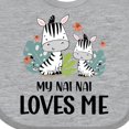 thumbnail image 4 of Inktastic Zebra My Nai Nai Loves Me Boys or Girls Baby Bib, 4 of 4