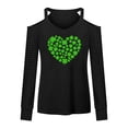 thumbnail image 3 of Guluxicc Womens St. Patrick's Day Shirts Casual Off Shoulder Long Sleeve Clover Graphic Tees Shamrock Printed Tunic Tops, L, 3 of 3