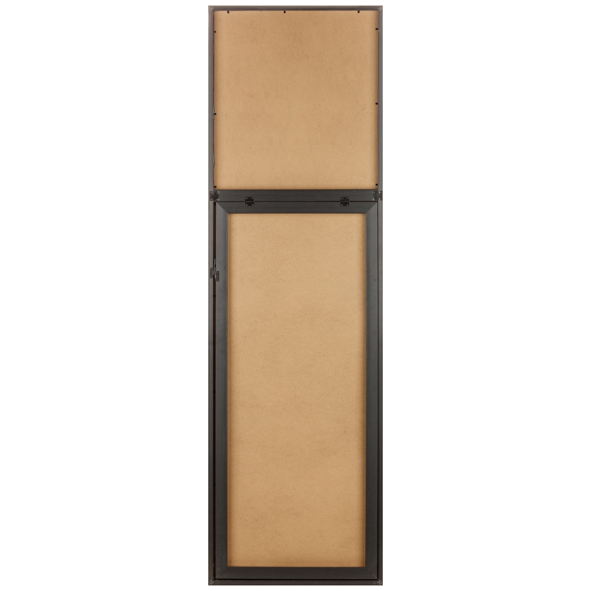 Gallery Solutions Framed Floor Free Standing Easel Full Length Mirror, 16  x 57, Black