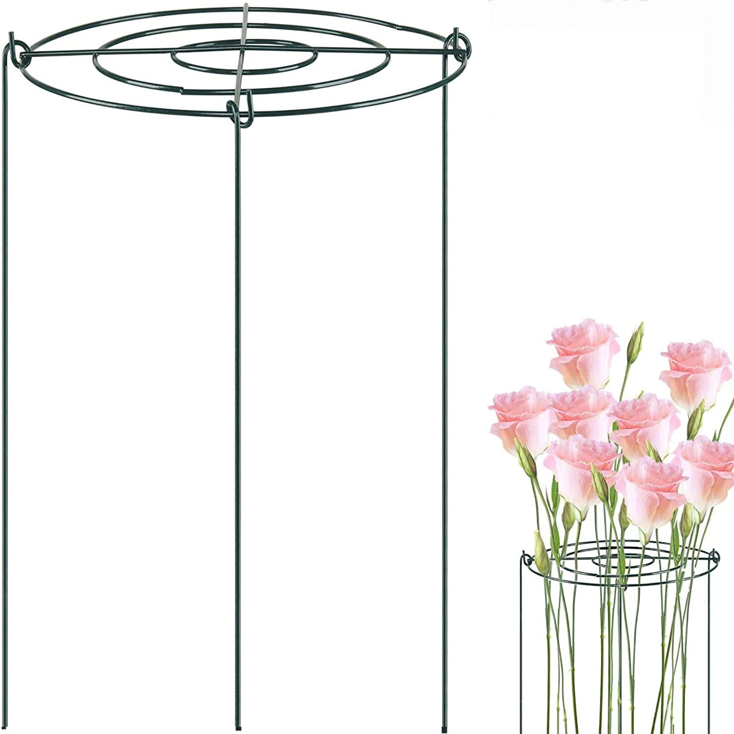 Tingyuan Peony Cages and Supports Grow Through Plant Supports Ring Hoop
