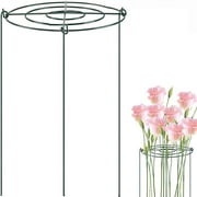 Tingyuan Peony Cages and Supports Grow Through Plant Supports Ring Hoop with 3 Legs, Pack of 3