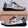 thumbnail image 3 of Patriotic Chickens 4th Of July Farm Life Shoes Sneakers Black Size 8.5, 3 of 7