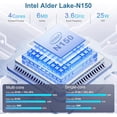 thumbnail image 3 of Beelink Mini PC, Mini S13 Pro Mini Computer Intel Twin Lake N150(up to 3.6GHz), Desktop Computers 16G DDR4 RAM 500G PCIe3.0 SSD, Small PC 4K UHD Dual HDMI/Wifi6/BT5.2 for Office/Home, 3 of 9