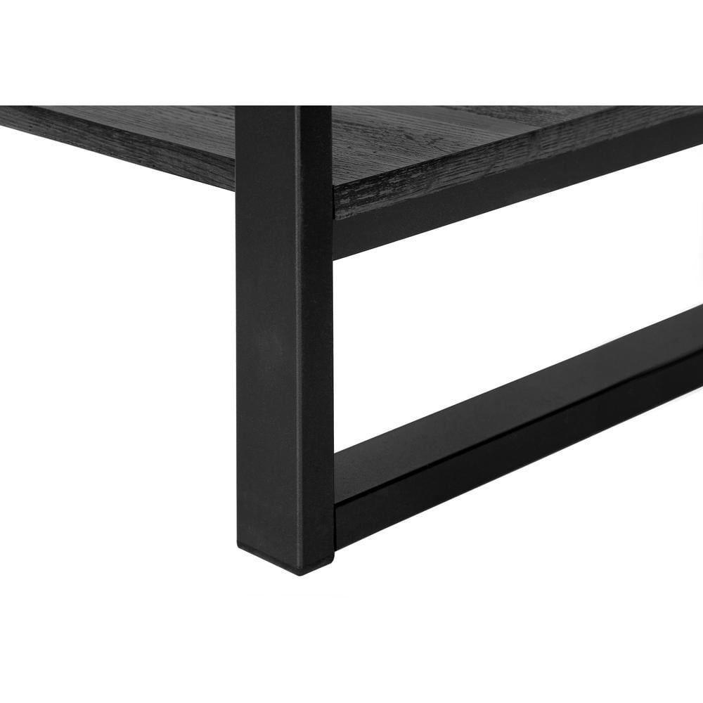 Accent Table, Console, Entryway, Narrow, Sofa, Living Room, Bedroom, Metal, Laminate, Black, Contemporary, Modern