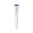 thumbnail image 3 of ANGARA Natural 1.25 ct Tanzanite Vintage Style Ring with Diamond Accents in 14K White Gold for Women (Size-8x6mm) | December Birthstone, Anniversary, Jewelry Gift for Women | Natural Tanzanite Ring, 3 of 9