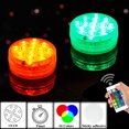 thumbnail image 2 of Luces LED sumergibles (paquete de 2), 13 luces LED RGB decorativas sumergibles con control remoto RF, impermeables, ideales para spa, acuario, estanque, piscina, jardín, accesorio de spa., 2 of 5