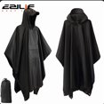 thumbnail image 2 of 3 In 1 Military Raincoat Hooded Waterproof Poncho For Motorcycle Camping Hiking Travel, 2 of 7