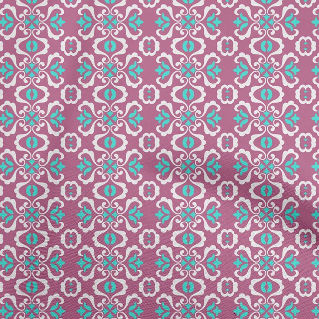 oneOone Tissu Polyester Lycra Violet Bleu Mosaïque Matériel de Robe Tissu Imprimé Tissu au Mètre 56 Pouces de Large