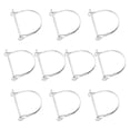 thumbnail image 6 of IDEANATEGRATE 10Pcs Locking Pin for Hitch Pin Clip Carbon Steel Silver 3in D-shaped, 6 of 8
