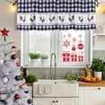 thumbnail image 5 of 2 Pack Valances for Window, Farmhouse Purple Plaid Short Curtains for Kitchen Bedroom Living Room, Vintage Country Cock Checkered Rod Pocket Small Window Treatment Valance Drapes 42 x 18 Inch, 5 of 8