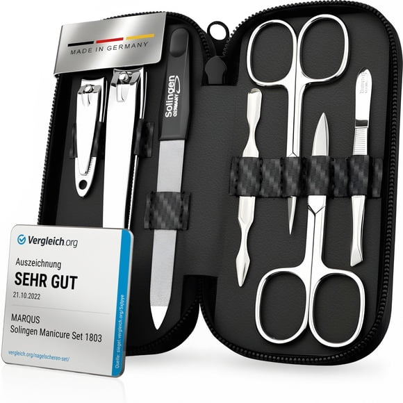 Set de manicura MarQus Solingen de 7 piezas con funda de piel