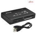 thumbnail image 1 of Langgg 2 Pieces Card Reader USB 2.0 TF card reader SD Card Reader Adapter TF CF SD Mini SD SDHC MMC MS XD Reading Device, 1 of 9