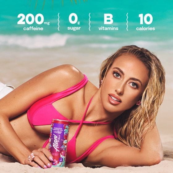 Alani Nu Sugar Free Energy Drink, Hawaiian Shaved Ice, 12 fl oz, 8 Pack, Cans, 200mg Caffeine