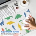 thumbnail image 4 of Long Mouse Pads for Desk,White Cartoon Dinosaurs Figures Pattern Desk Mats on Top Of Desks, Desk Mouse Pad Extra Large with 3mm Non-Slip Base and Stitched Edge for Gaming,Office,Work,Home 31.5"x11.8", 4 of 6