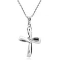 thumbnail image 5 of Endless Faith Infinity Cross with Abalone Shell Inlay Sterling Silver Necklace, 5 of 7