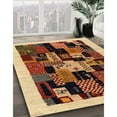 thumbnail image 2 of Ahgly Company Indoor Rectangle Contemporary Yellow Orange Abstract Area Rugs, 8' x 10', 2 of 6