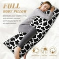thumbnail image 5 of Easygdp Cow Print Black White Long Body Pillowcase - Super Soft Microfiber Body Pillow Case - Envelope Closure, Cool, Anti-Fading- 20x54 in, 5 of 8