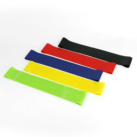 Crosstour Resistance Bands Exercise Loop, Set of 5, Workout Bands for Ankle, Leg, Stretching, Physical Therapy, Yoga and Home Fitness – with Carry Bagh