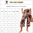 thumbnail image 3 of VDJ Flowy Pants for Women High Waist Loose Casual Pazazzo Capris Summer Fall Wide Leg Lounge Pants Floral Pull On Trousers Size XL, 3 of 10